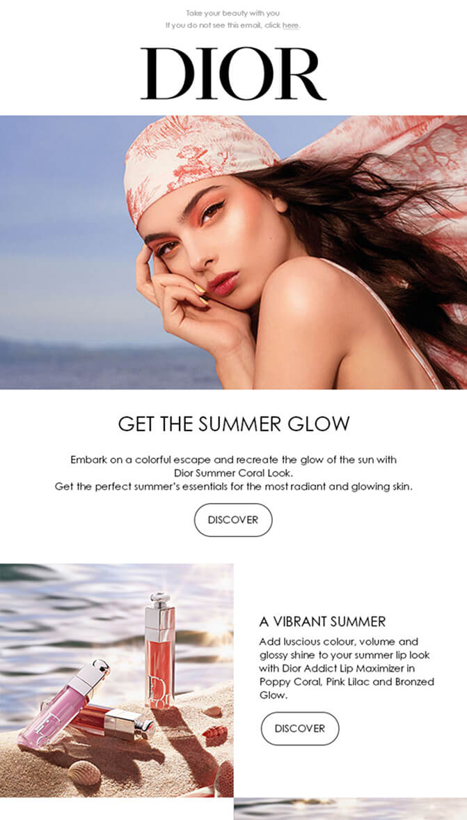 Email Design for Dior